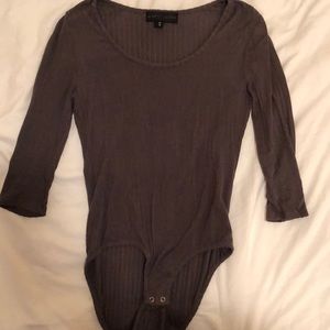 Ribbed green bodysuit